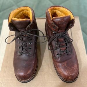 Chippewa Brown Leather Waterproof Work Boots